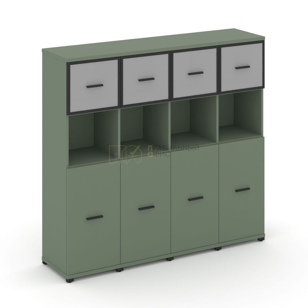 Шкаф четыре узкие секции, 4 ниши