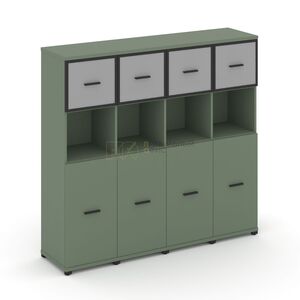 Шкаф четыре узкие секции, 4 ниши