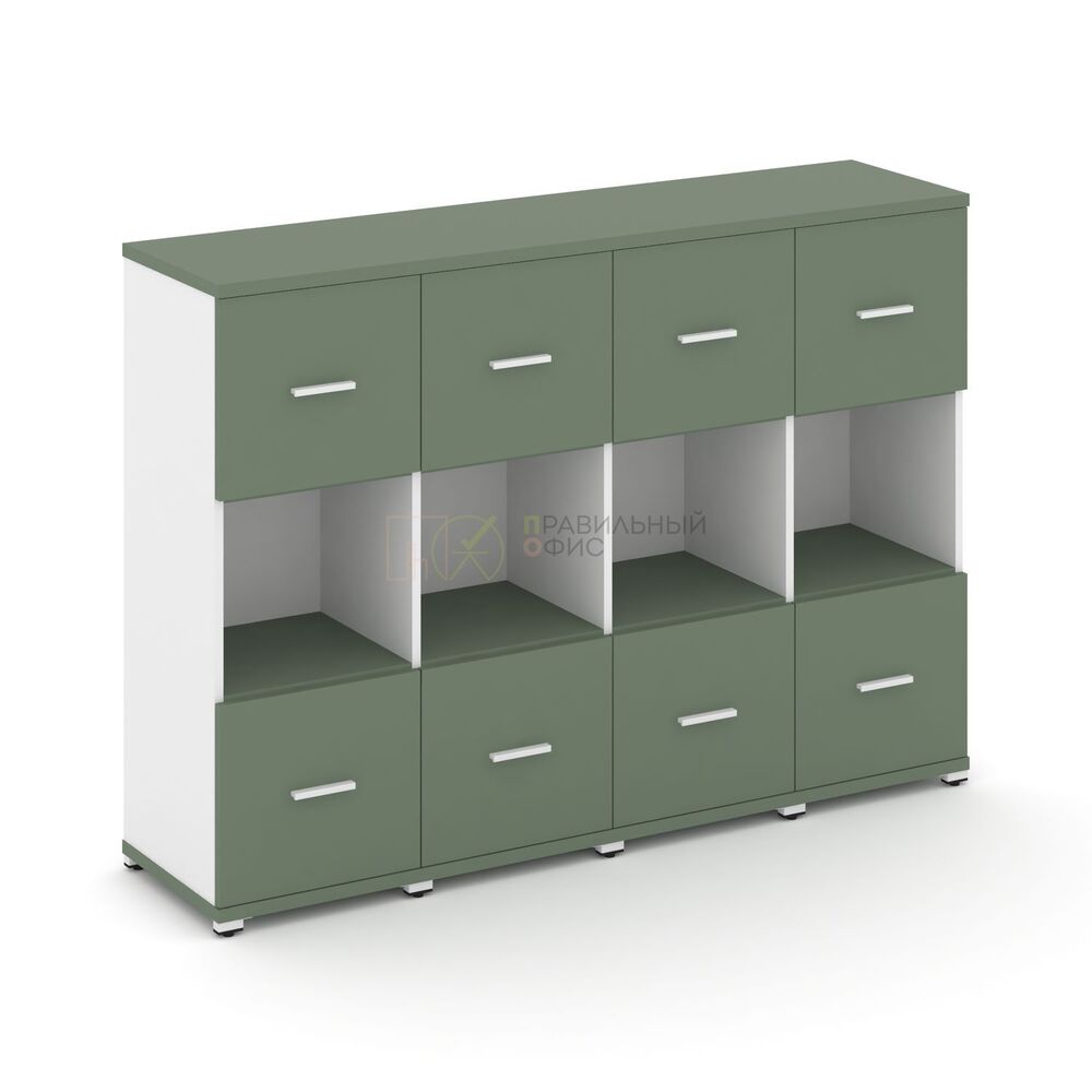 Шкаф четыре узкие секции, 3 ниши