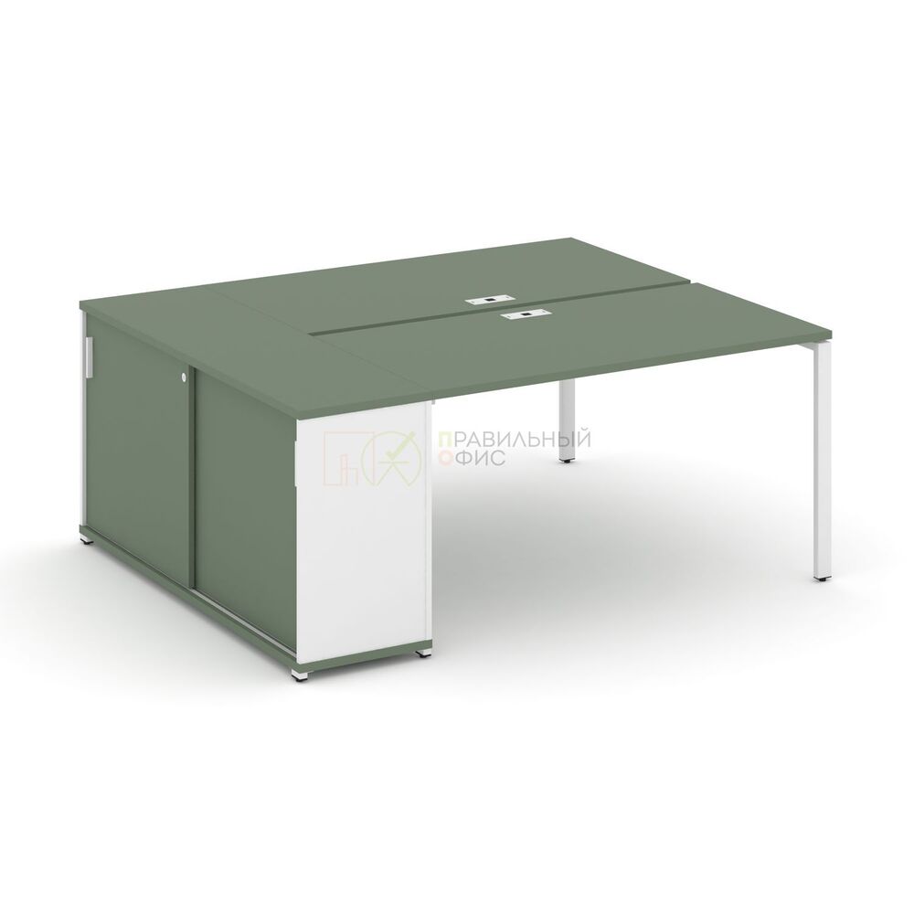 Рабочая станция с опорным шкафом купе