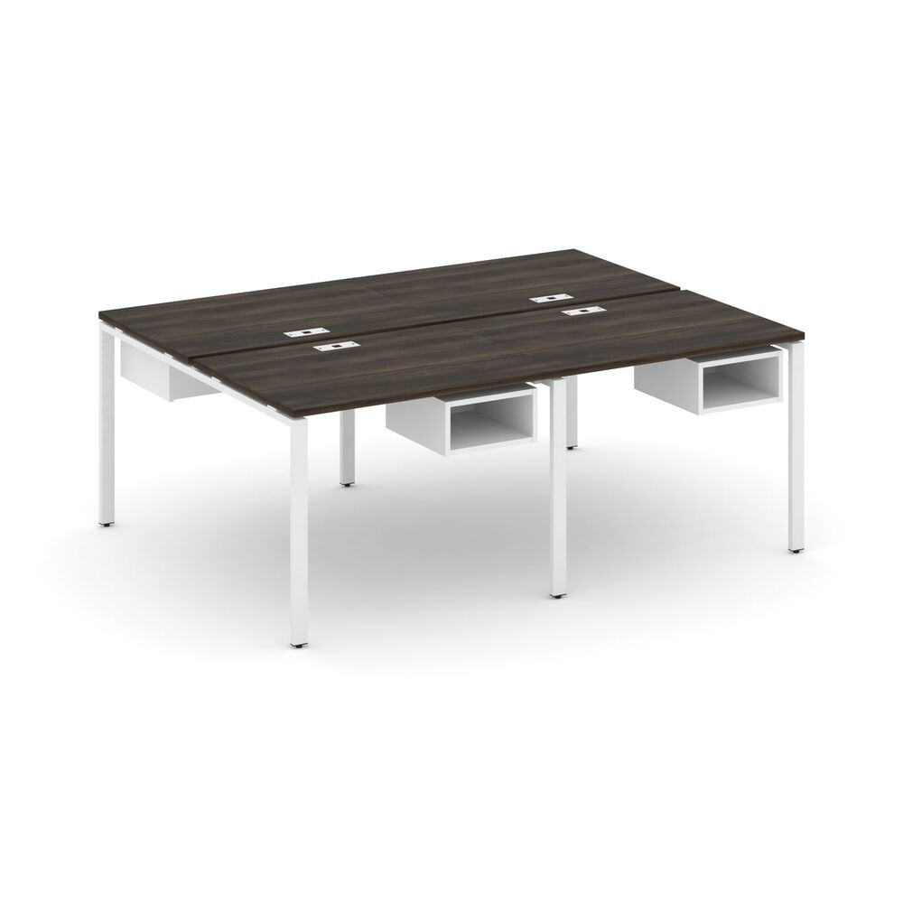 Рабочая станция двухсторонняя с подвесными тумбами на 4 места