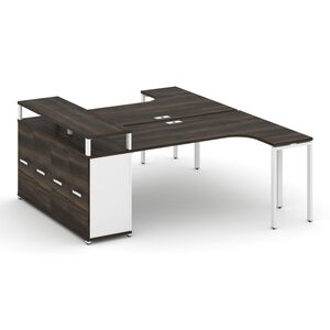 Рабочая станция с опорным распашным шкафом с верхним горизонтом