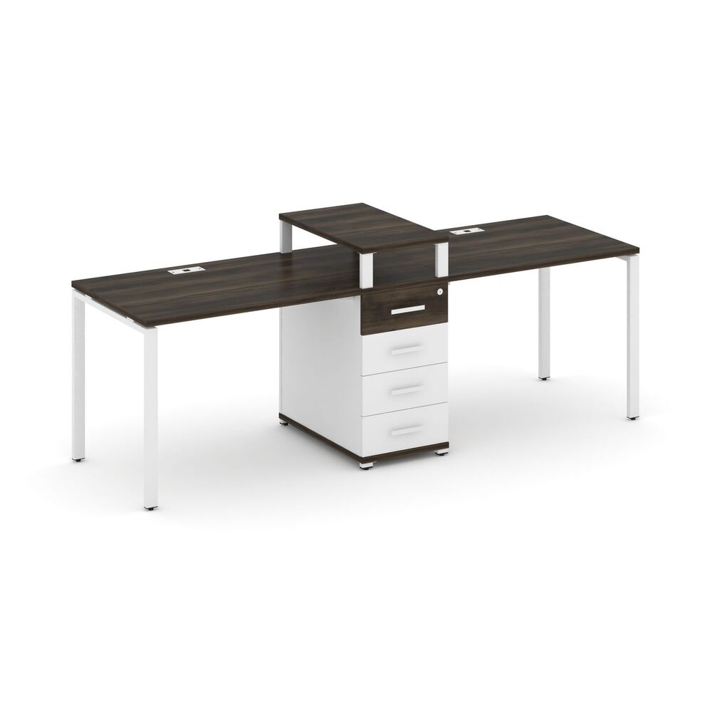 Рабочая станция на 2 места с одной опорной тумбой