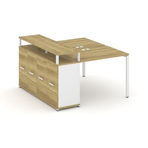 Рабочая станция с опорным распашным шкафом с верхним горизонтом