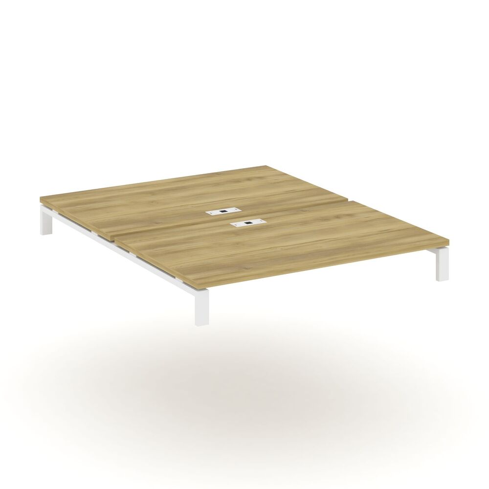 Двойной стол надставка на две опорные тумбы