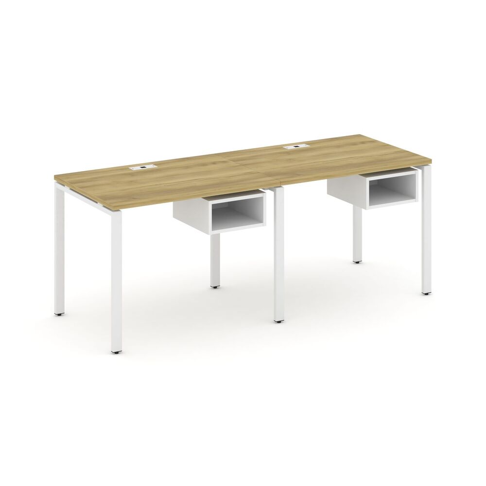 Рабочая станция односторонняя с подвесными тумбами на 2 места