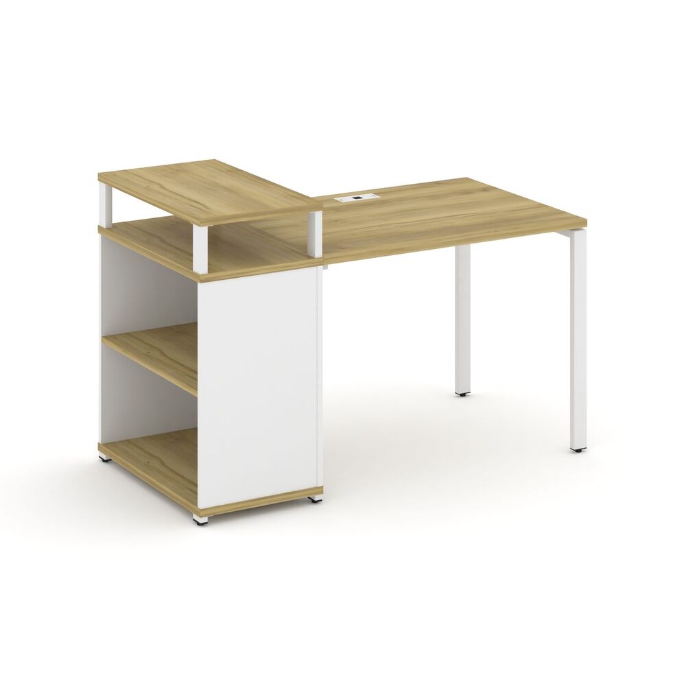 Стол рабочий с опорным стеллажом с верхним горизонтом