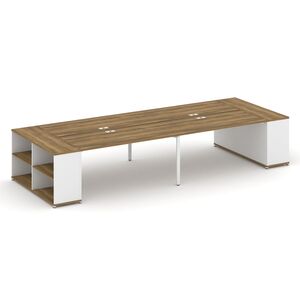 Рабочая станция с опорными стеллажами