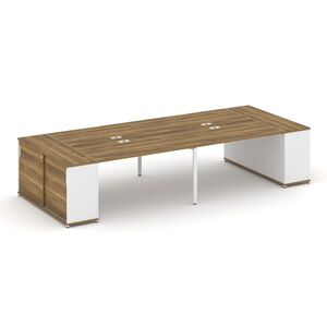 Рабочая станция с опорными шкафами купе