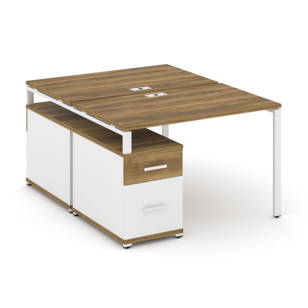 Рабочая станция на 2 места с двухсторонней опорной тумбой