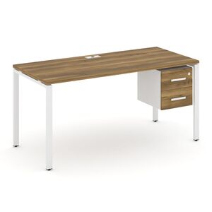 Стол рабочий с подвесной тумбой с двумя ящиками