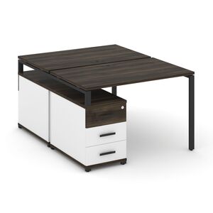 Рабочая станция на 2 места с двухсторонней опорной тумбой