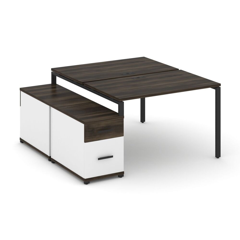 Рабочая станция на 2 места с двухсторонней опорной тумбой