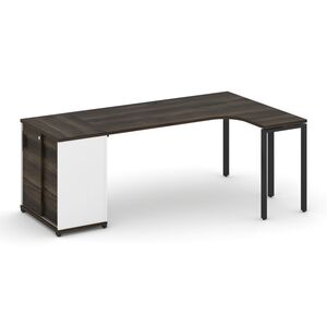 Стол эргономичный с опорным шкафом-купе правый