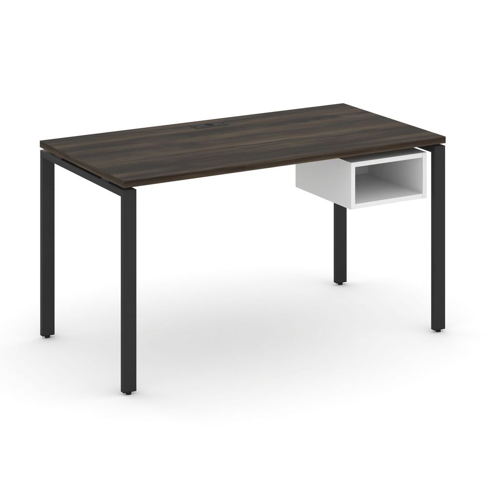 Стол рабочий с подвесной тумбой с одной открытой нишей