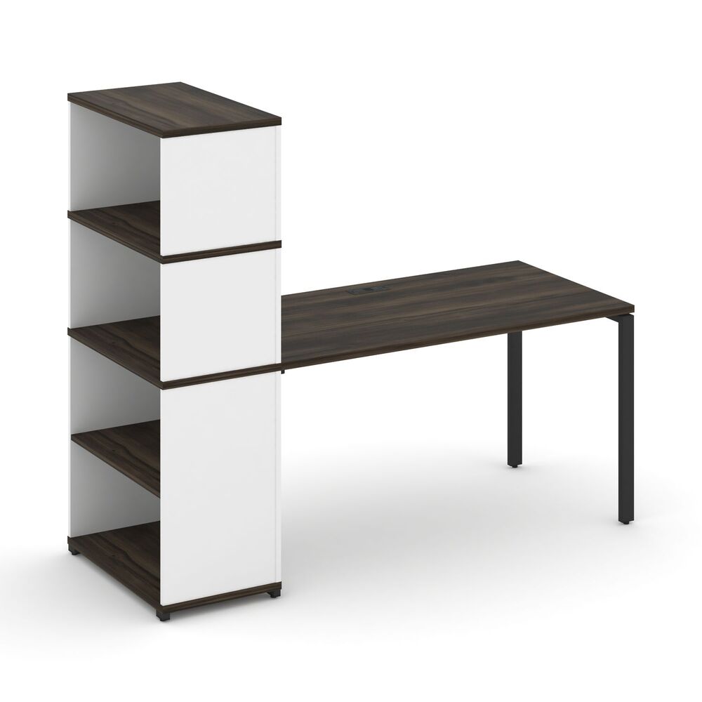 Стол рабочий с опорным стеллажом с надставкой высокой