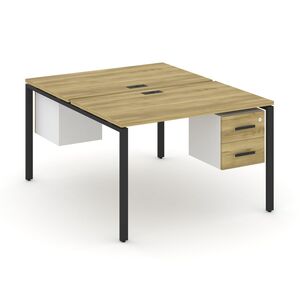 Рабочая станция двухсторонняя с подвесными тумбами на 2 места