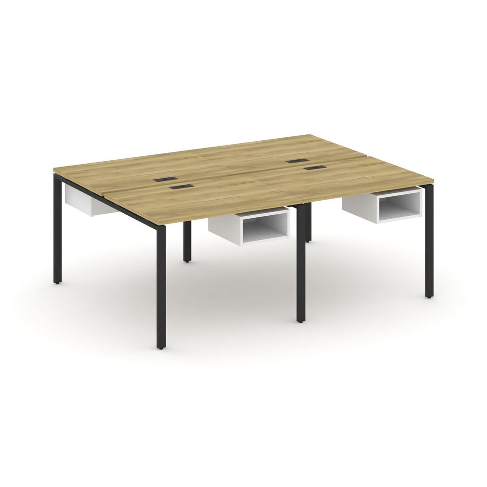 Рабочая станция двухсторонняя с подвесными тумбами на 4 места