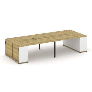 Рабочая станция с опорными шкафами купе