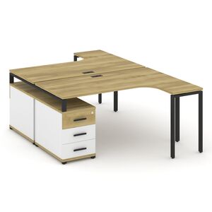 Рабочая станция с двойной опорной тумбой