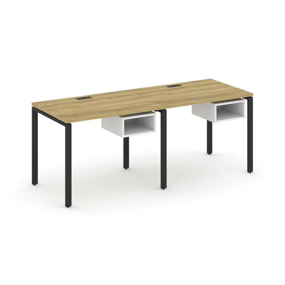 Рабочая станция односторонняя с подвесными тумбами на 2 места