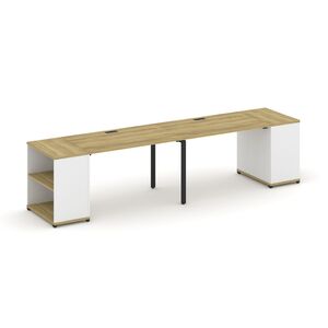 Рабочая станция с опорными стеллажами