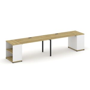 Рабочая станция с опорными стеллажами