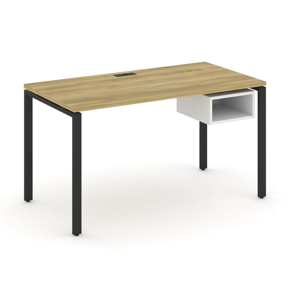 Стол рабочий с подвесной тумбой с одной открытой нишей