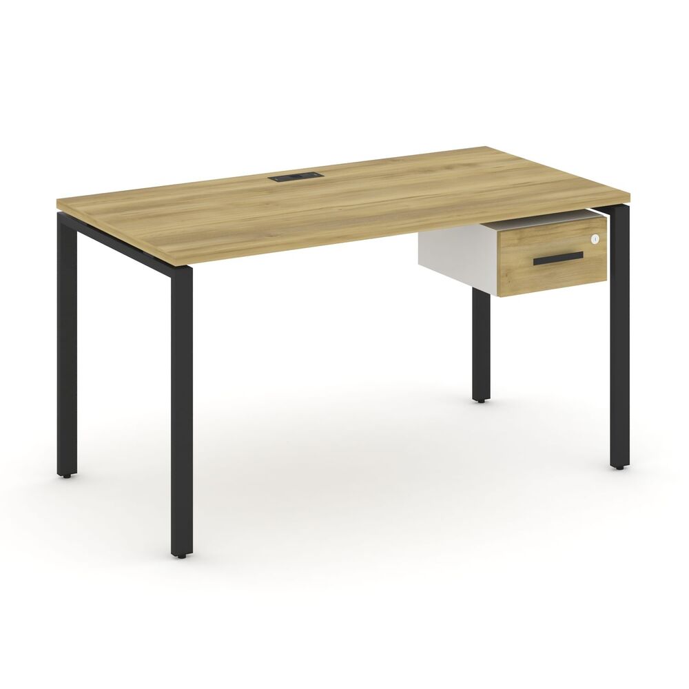 Стол рабочий с подвесной тумбой с одним ящиком