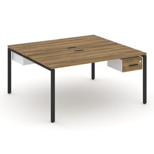 Рабочая станция двухсторонняя с подвесными тумбами на 2 места