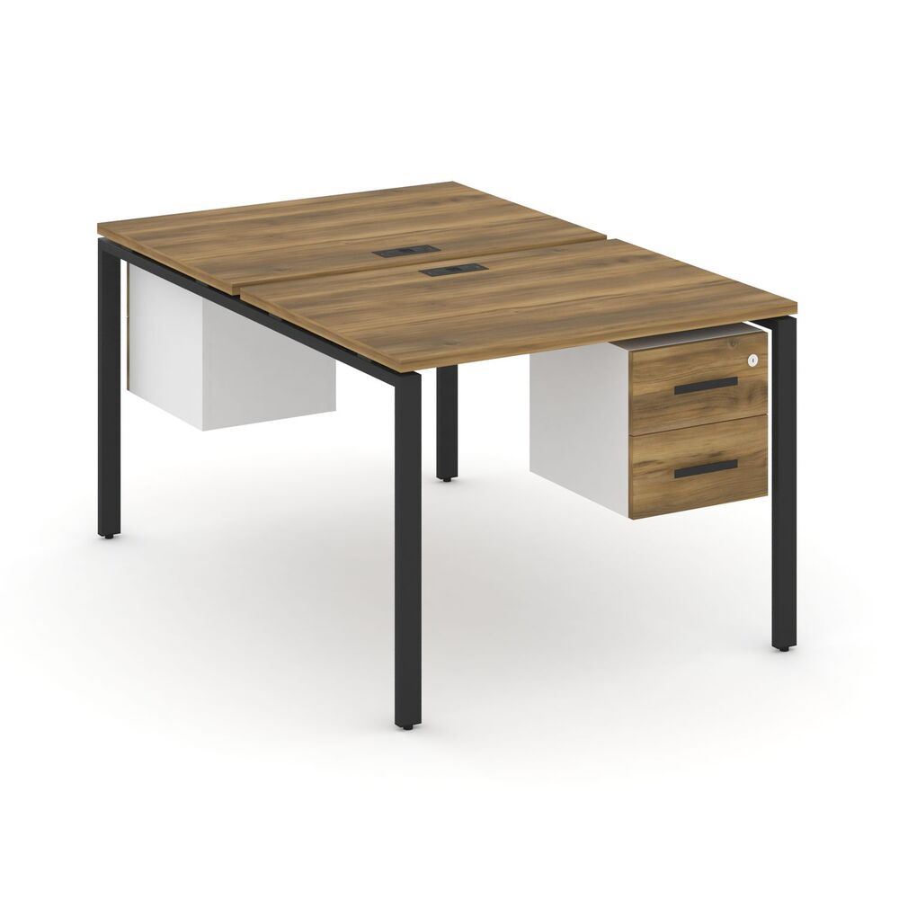 Рабочая станция двухсторонняя с подвесными тумбами на 2 места