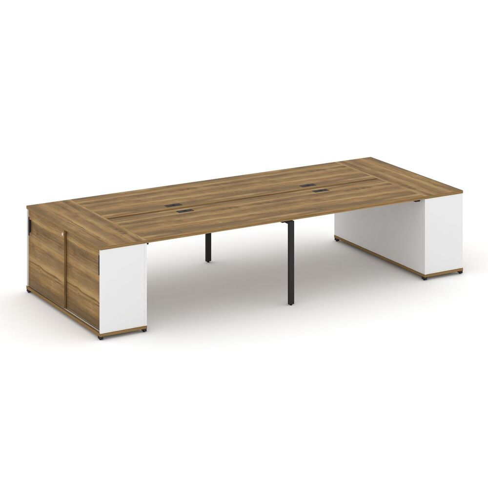 Рабочая станция с опорными шкафами купе