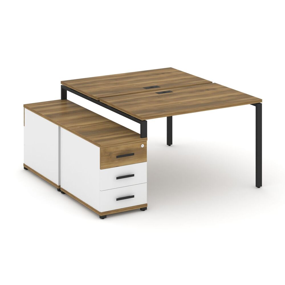 Рабочая станция на 2 места с двухсторонней опорной тумбой