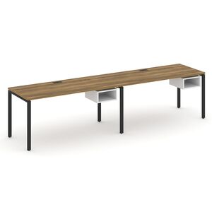 Рабочая станция односторонняя с подвесными тумбами на 2 места