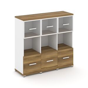 Шкаф три узкие секции, 3 ниши