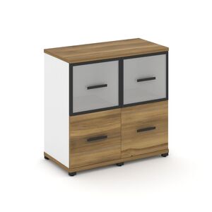 Шкаф две узкие секции, 2 ниши