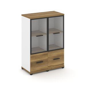 Шкаф две узкие секции, 3 ниши