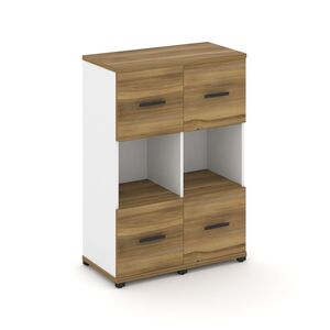 Шкаф две узкие секции, 3 ниши