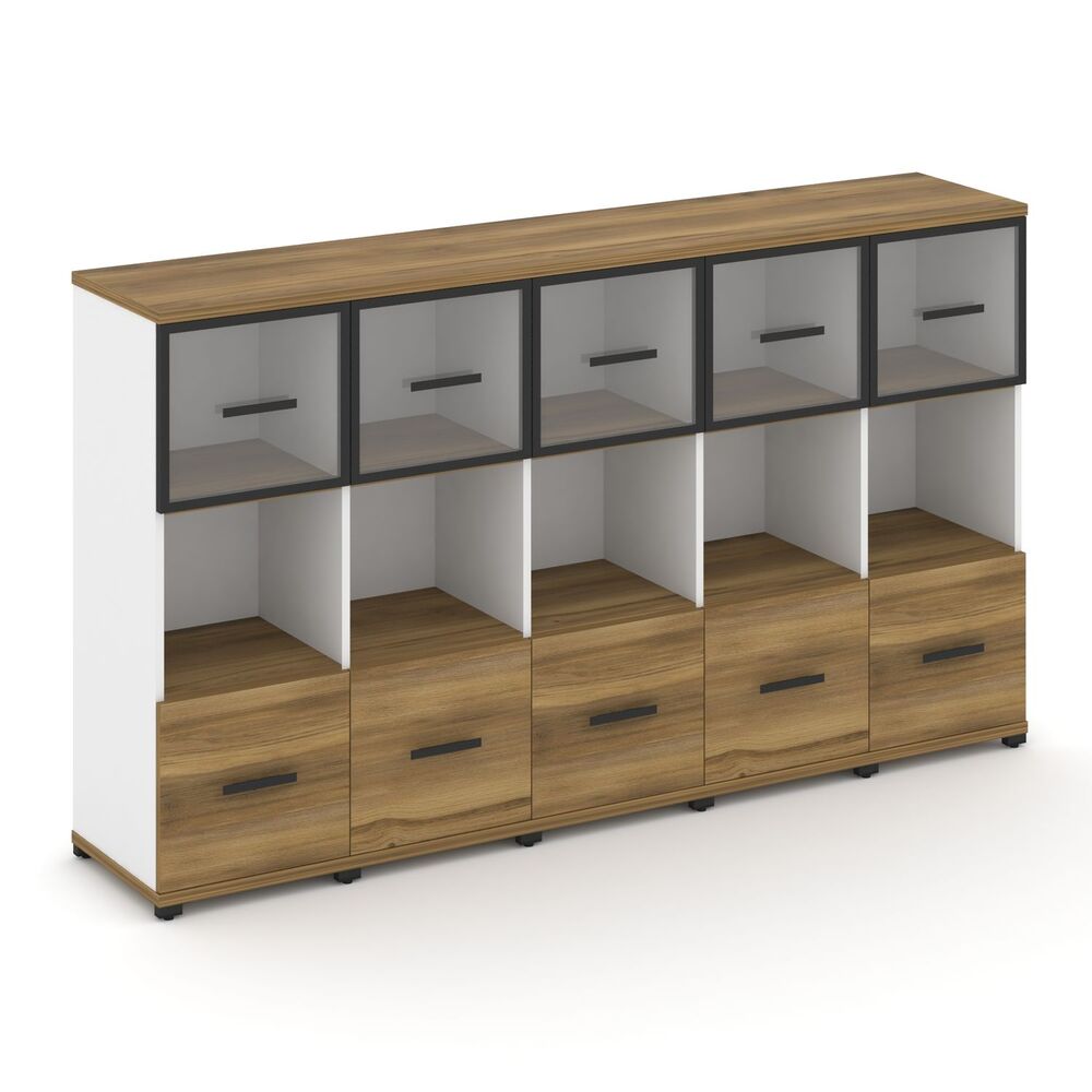 Шкаф пять узких секций, 3 ниши