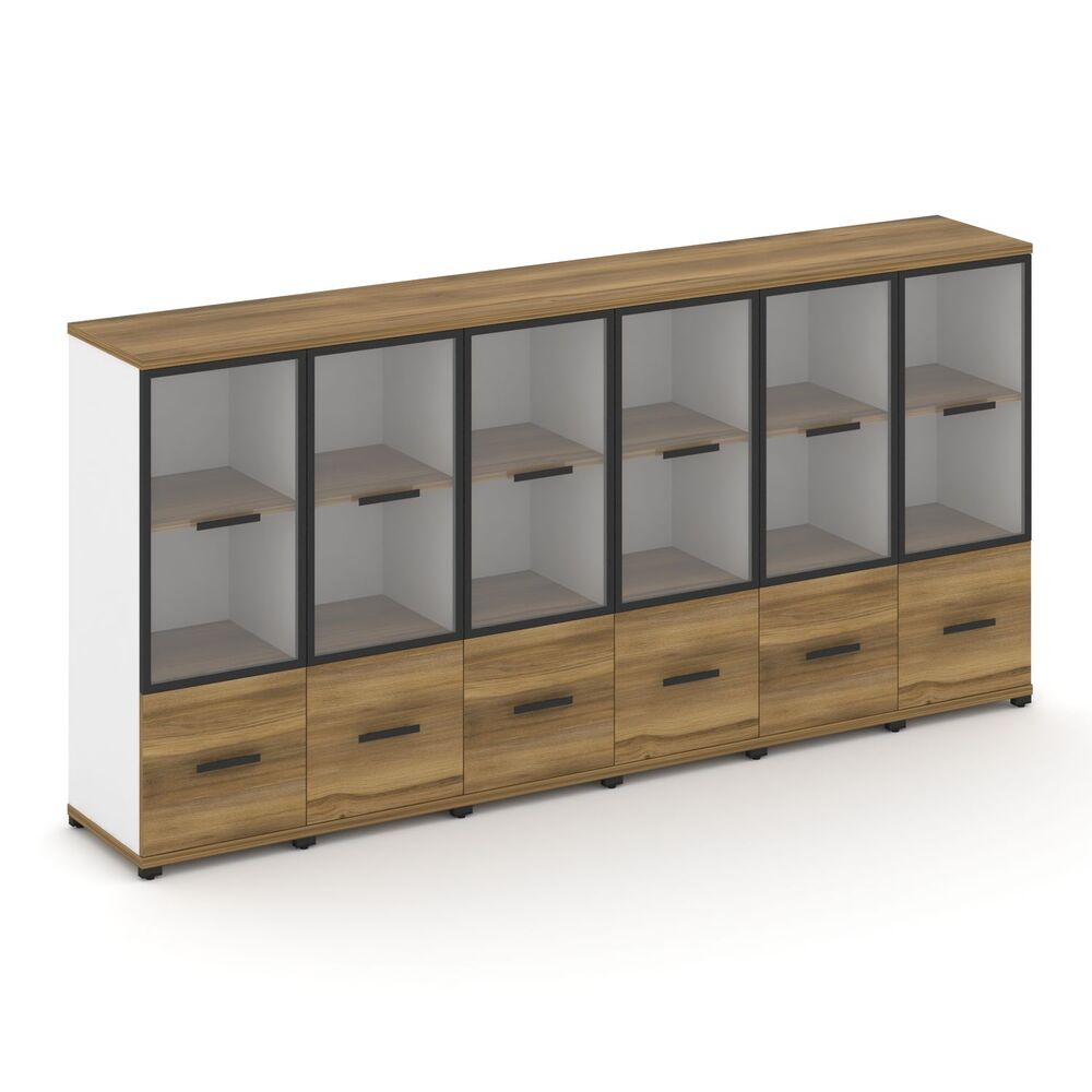 Шкаф шесть узких секций, 3 ниши