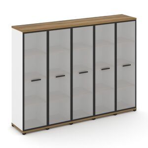 Шкаф пять узких секций, 4 ниши