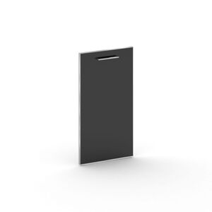 Комплект фасада низкого стекло в раме (лакобель черный) правый