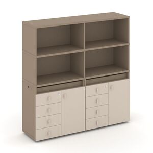 Набор №4. Тумба двойная+высокая надставка