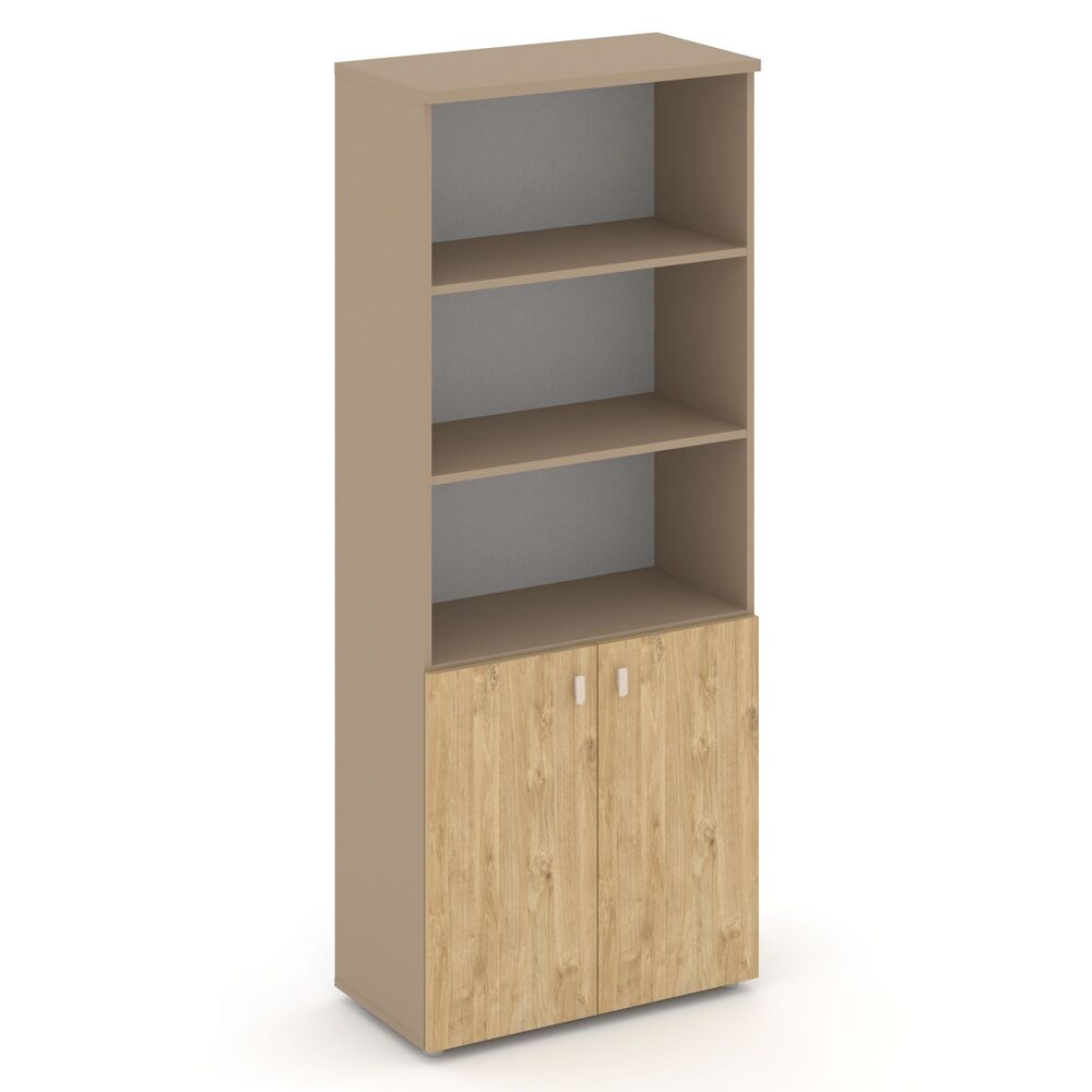 Шкаф высокий широкий (2 низких фасада ЛДСП)