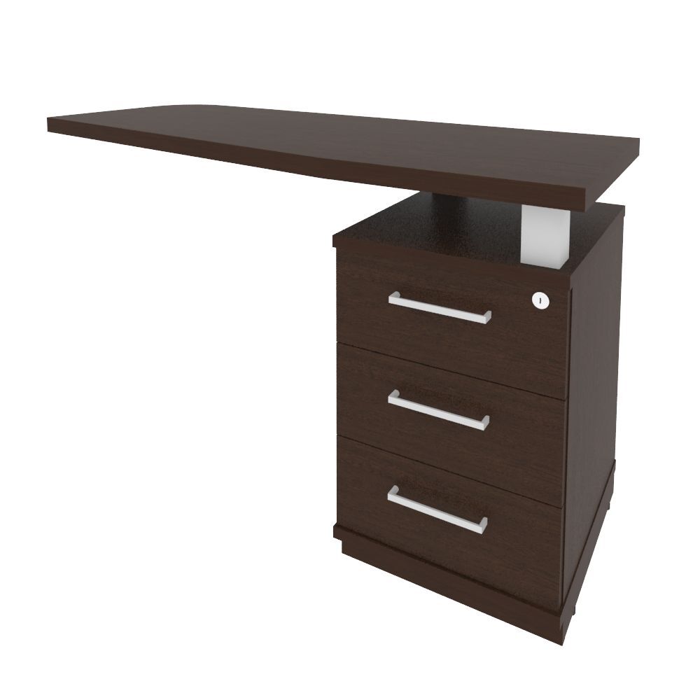 Тумба приставная с топом правая