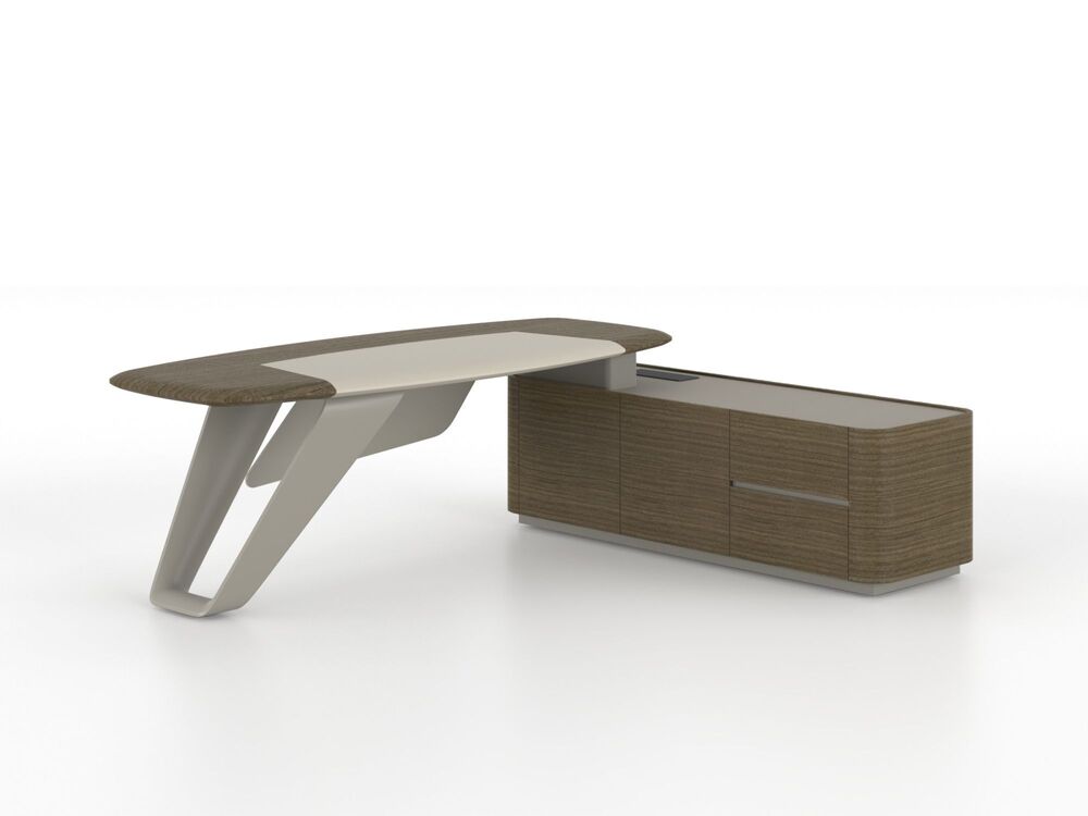 Стол руководителя с опорной греденцией правый