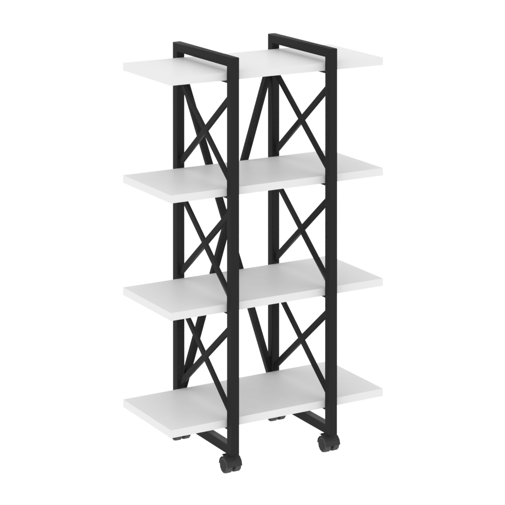 Стеллаж на колесных опорах-4 полки