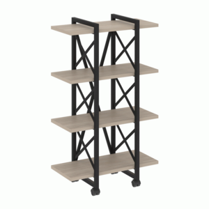 Стеллаж на колесных опорах-4 полки