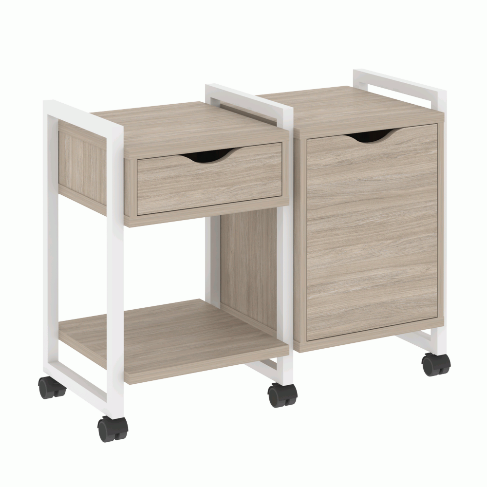 Тумба на колесных опорах наборная. Вариант №3