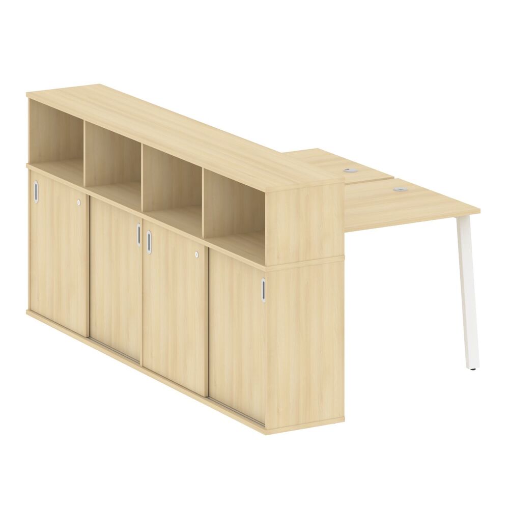 Рабочая станция на А-образном м/к с опорным шкафом-купе